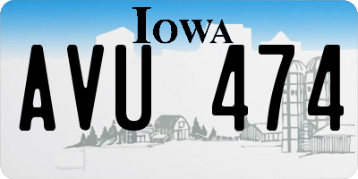 IA license plate AVU474