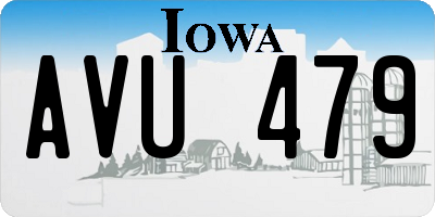 IA license plate AVU479