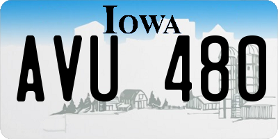 IA license plate AVU480