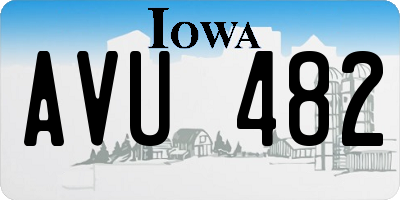IA license plate AVU482
