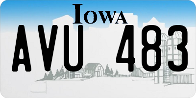 IA license plate AVU483