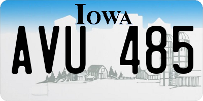 IA license plate AVU485