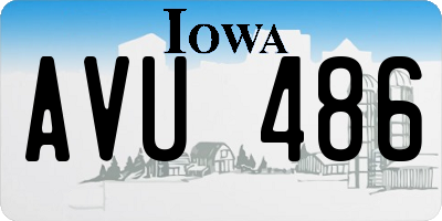IA license plate AVU486