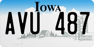 IA license plate AVU487