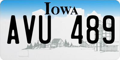 IA license plate AVU489
