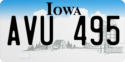 IA license plate AVU495