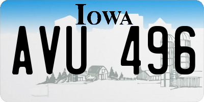 IA license plate AVU496