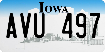 IA license plate AVU497