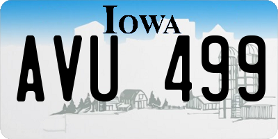 IA license plate AVU499