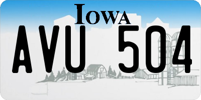 IA license plate AVU504