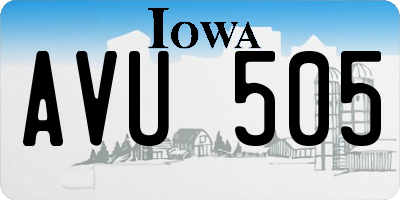 IA license plate AVU505