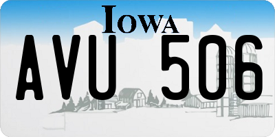 IA license plate AVU506