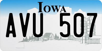 IA license plate AVU507
