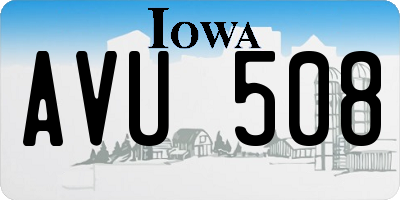 IA license plate AVU508
