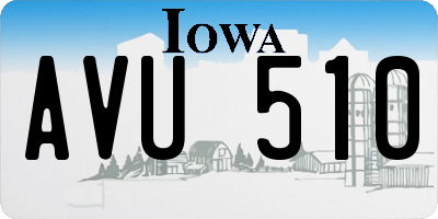 IA license plate AVU510