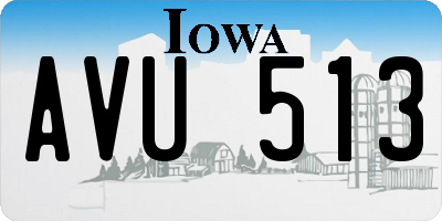 IA license plate AVU513