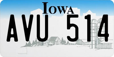 IA license plate AVU514