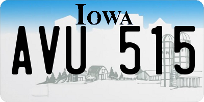 IA license plate AVU515