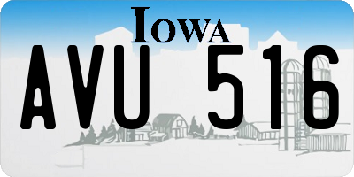 IA license plate AVU516