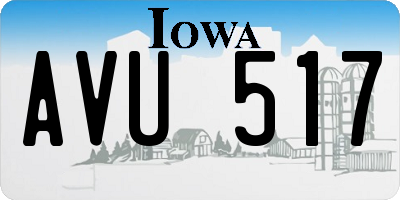 IA license plate AVU517