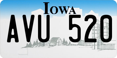 IA license plate AVU520