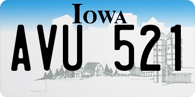 IA license plate AVU521