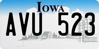 IA license plate AVU523