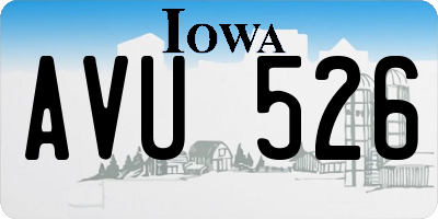 IA license plate AVU526