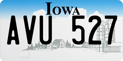 IA license plate AVU527