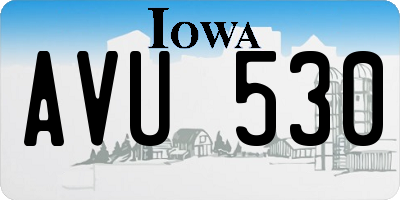 IA license plate AVU530