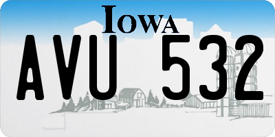 IA license plate AVU532