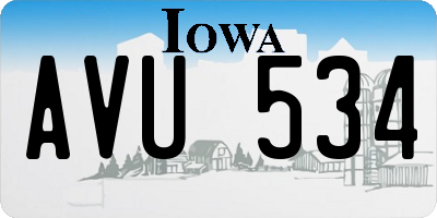 IA license plate AVU534
