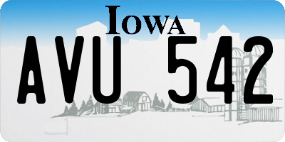 IA license plate AVU542