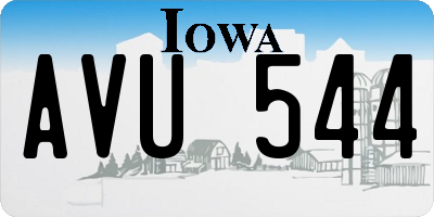 IA license plate AVU544