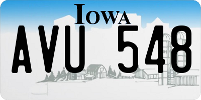 IA license plate AVU548