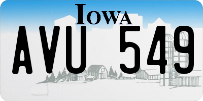 IA license plate AVU549