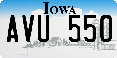 IA license plate AVU550