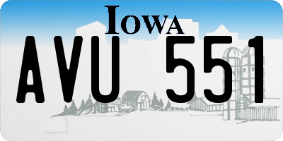 IA license plate AVU551