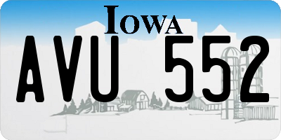 IA license plate AVU552