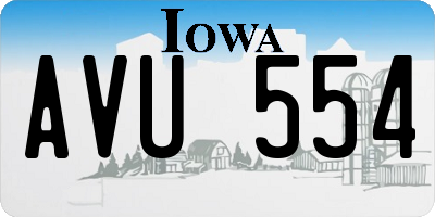 IA license plate AVU554
