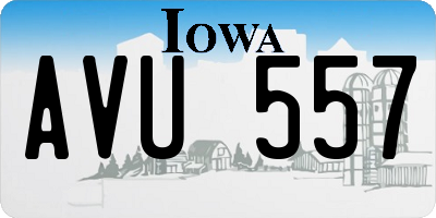 IA license plate AVU557