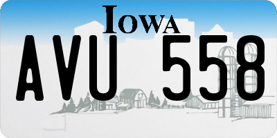 IA license plate AVU558