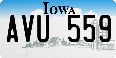 IA license plate AVU559