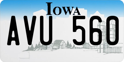 IA license plate AVU560
