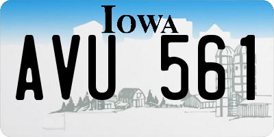 IA license plate AVU561