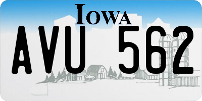IA license plate AVU562