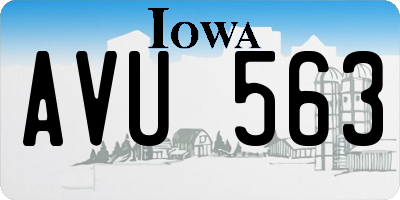 IA license plate AVU563