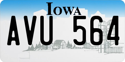 IA license plate AVU564