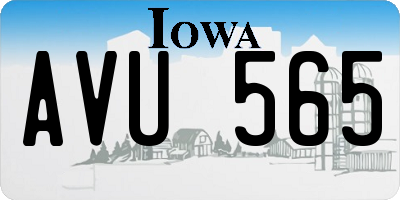 IA license plate AVU565