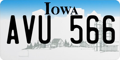 IA license plate AVU566